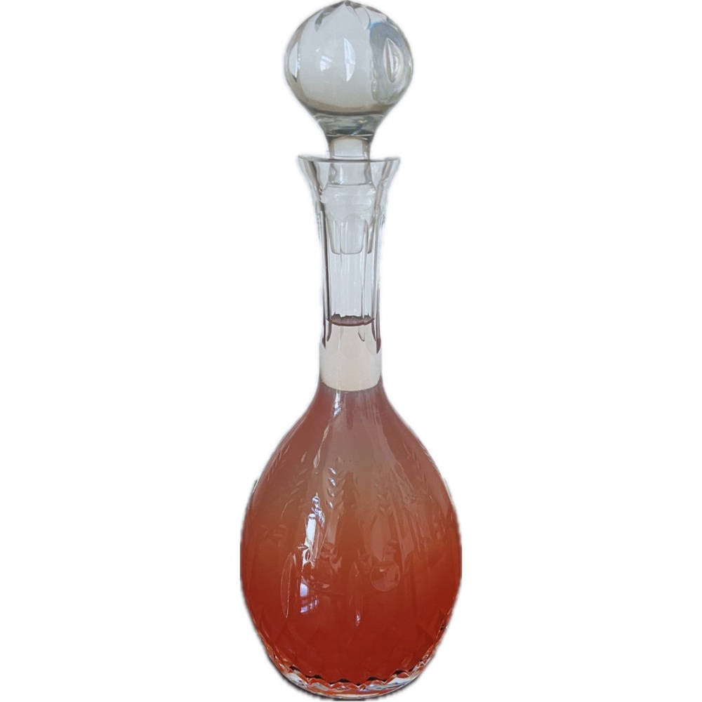 DECANTER GLASS || ENGRAVED DIAMOND SHAPED DESIGNS